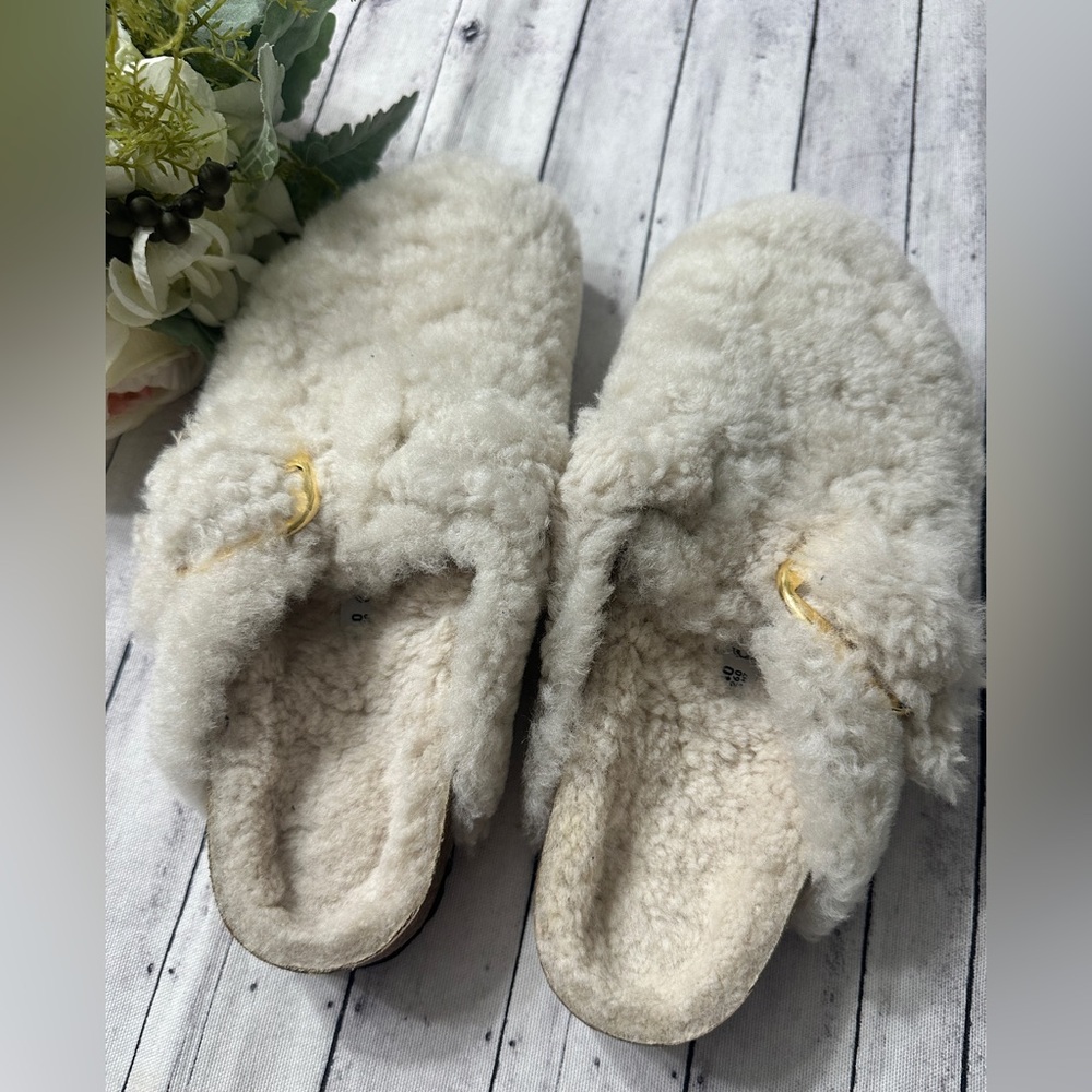 New Birkenstock Boston Big Buckle Teddy Shearling Clogs - Picture 6 of 14